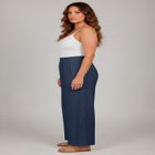 Knit Gauze Smocked Wide-Leg Pants image number null