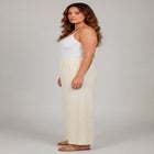 Knit Gauze Smocked Wide-Leg Pants image number null