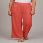 Knit Gauze Smocked Wide-Leg Pants image number null