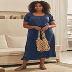 Knit Gauze Smocked Skirt image number null