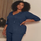 Knit Gauze Peasant Tunic image number null