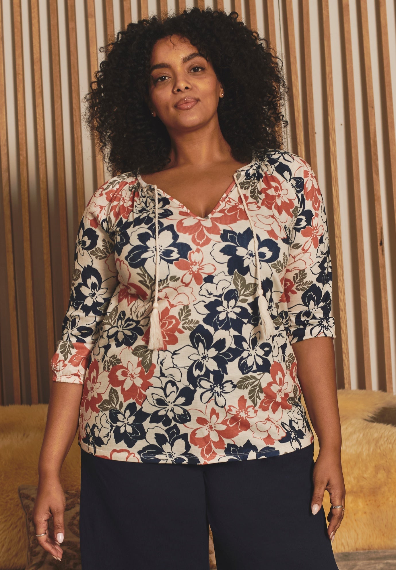 Gauze Peasant Tunic image number 0