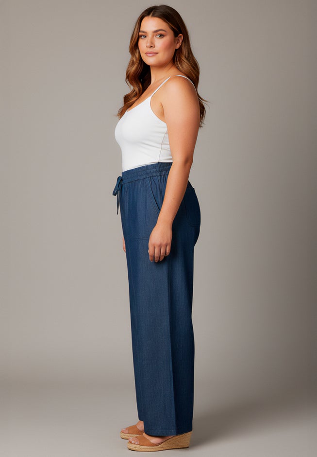 Wide-Leg Drawstring Pant image number 3