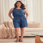 Wide-Leg Drawstring Short image number null