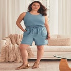 Wide-Leg Drawstring Short image number null