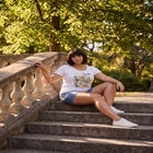 Scoop Neck Graphic Tee image number null