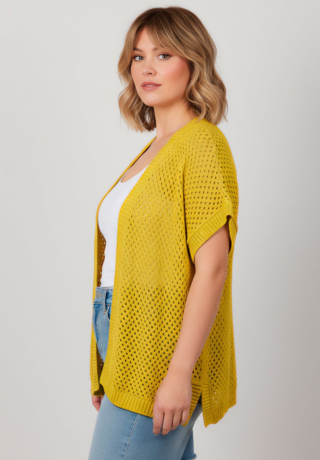 Short Sleeve Button Front Cardigan image number 2