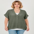 Short Sleeve Button Front Cardigan image number null