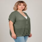 Short Sleeve Button Front Cardigan image number null