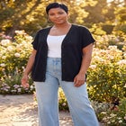 Short Sleeve Button Front Cardigan image number 1