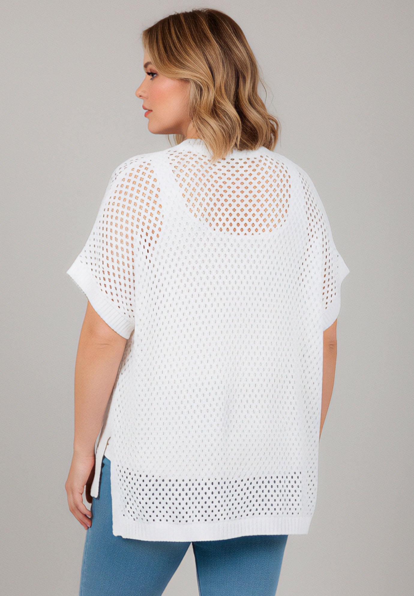 Short Sleeve Button Front Cardigan image number 3