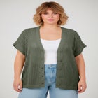 Short Sleeve Button Front Cardigan image number null