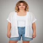 Short Sleeve Button Front Cardigan image number null