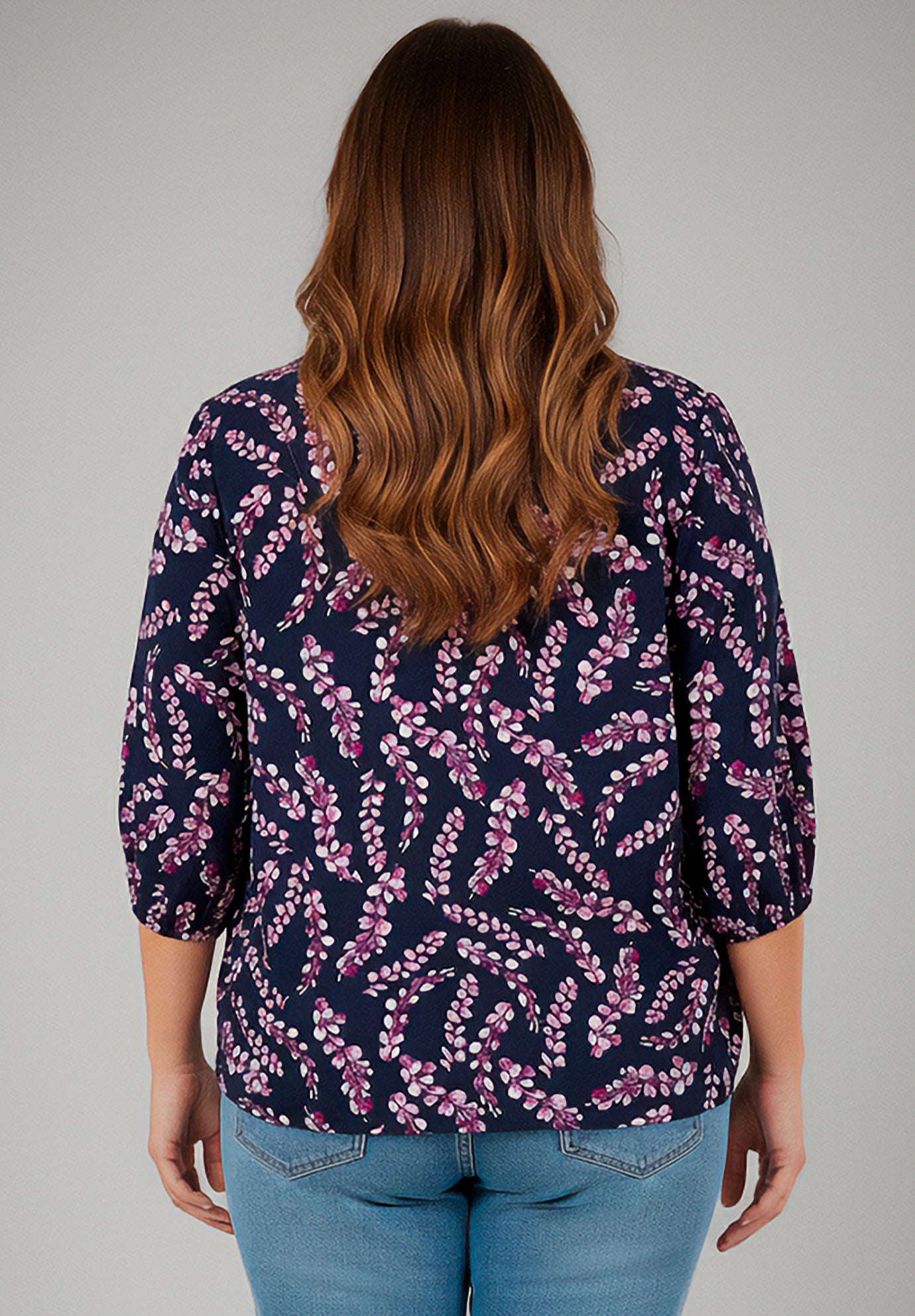 Lace Neckline Peasant Blouse image number 1