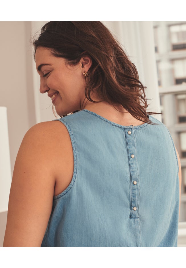 Chambray Sleeveless Tank image number 2