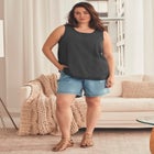 Chambray Sleeveless Tank image number null