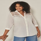 Long Sleeve Lace Detail Shirt image number null