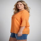 Crochet Trim Caftan Top image number null