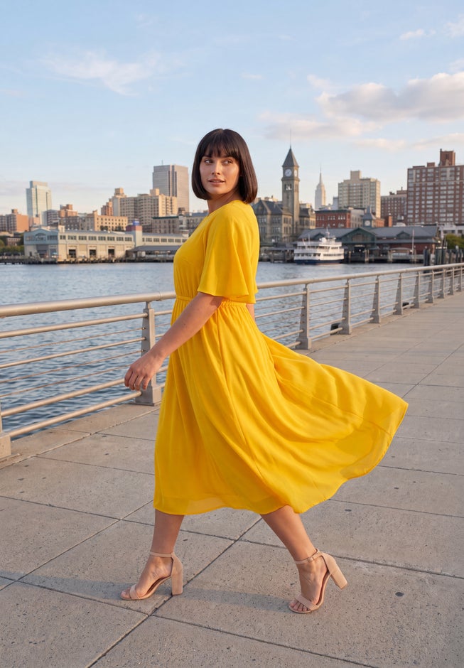 Caplet Midi Dress image number 1