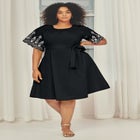 Eyelet Embroidered Midi Dress image number 0