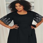Eyelet Embroidered Midi Dress image number 2