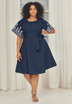 avenue plus size dresses Avenue Women's Plus Size Pleated Plisse Dress