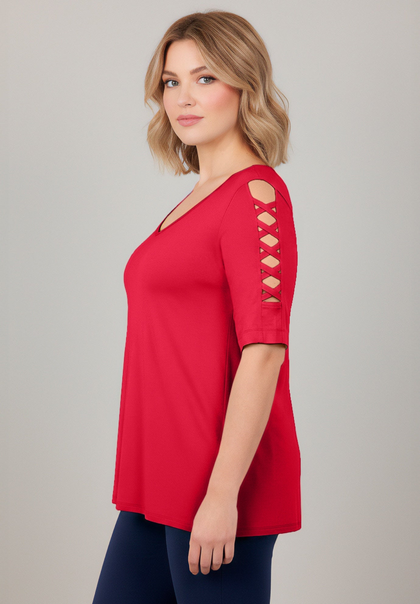 Lattice Sleeve Tunic image number 1