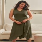 Knit Gauze Cascade Dress image number null