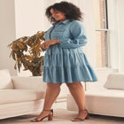 Chambray Shirt Dress image number null