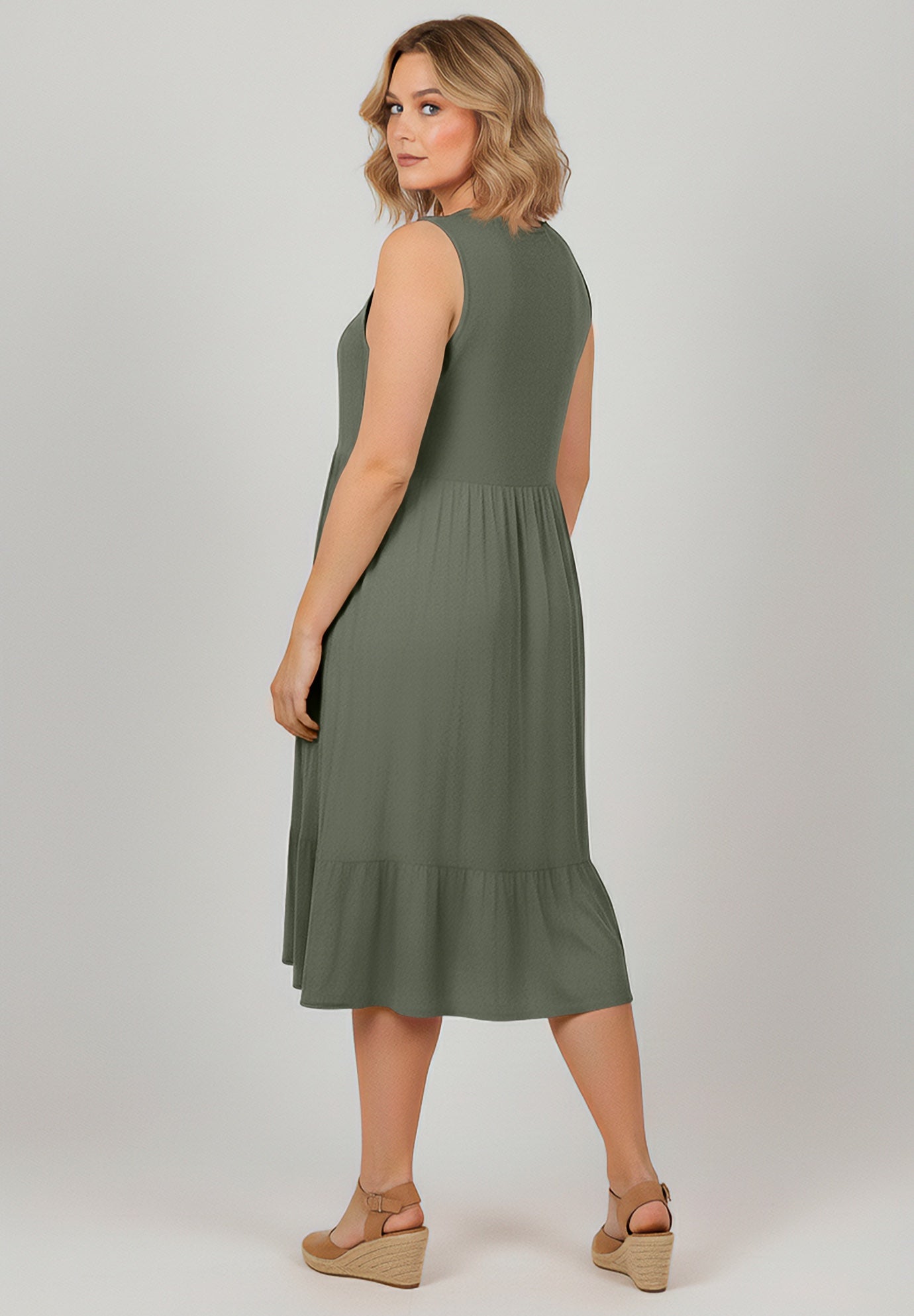 Button Detail Tank Dress image number 1