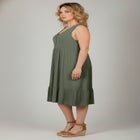 Button Detail Tank Dress image number null