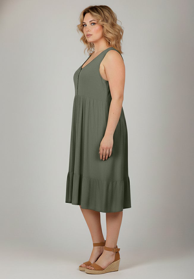 Button Detail Tank Dress image number 2