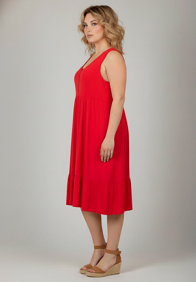 Button Detail Tank Dress image number 2