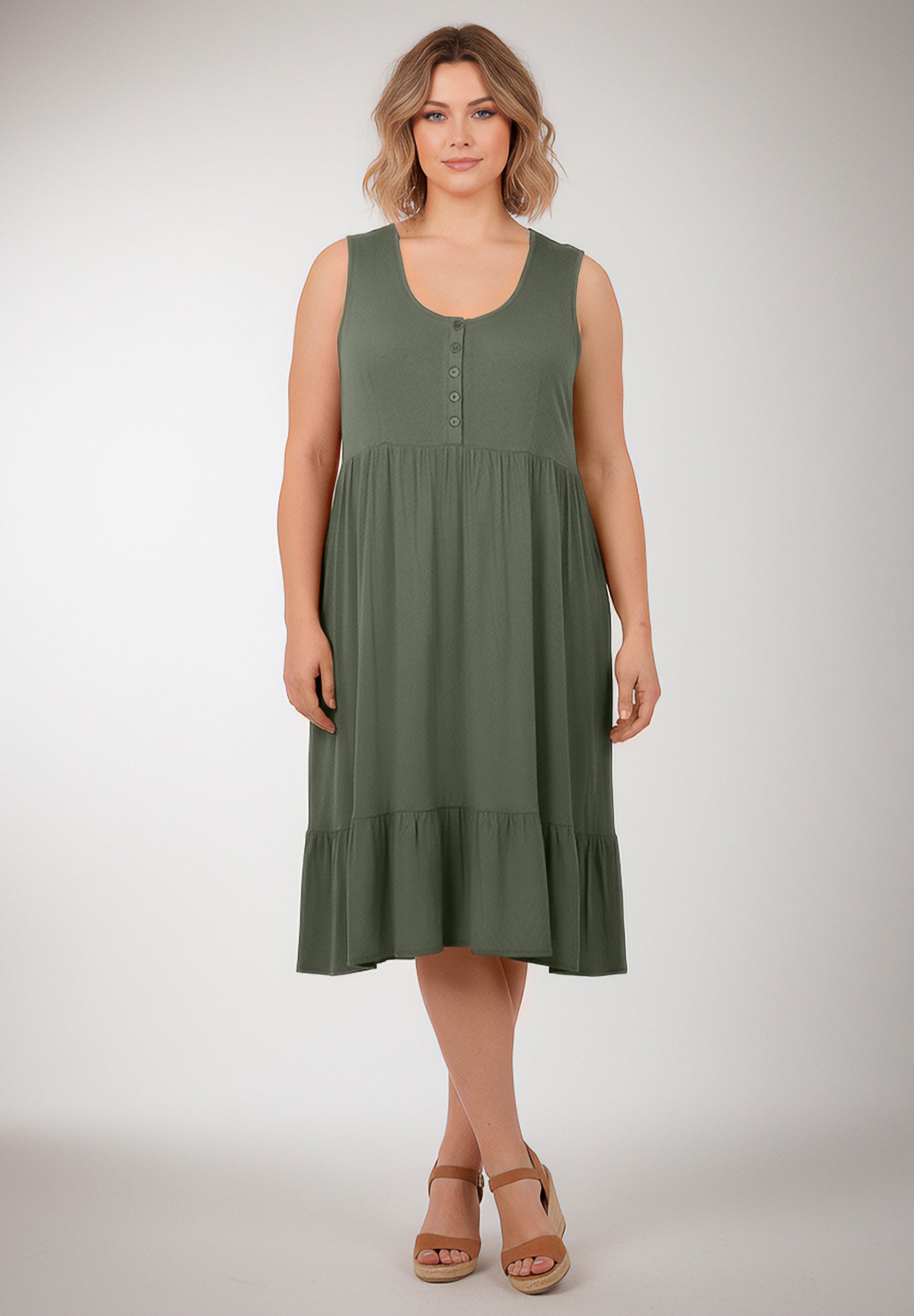 Button Detail Tank Dress image number 0