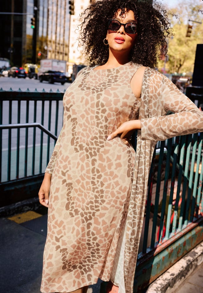 Sleeveless Mesh Dress image number 1