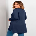 V-Neck Tunic Sweater image number null