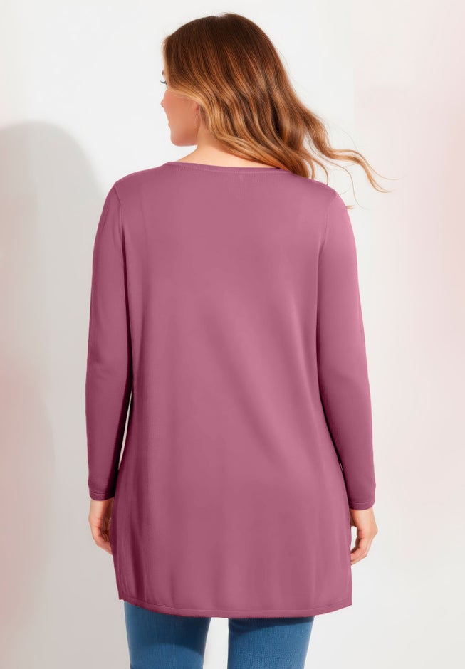 V-Neck Tunic Sweater image number 1