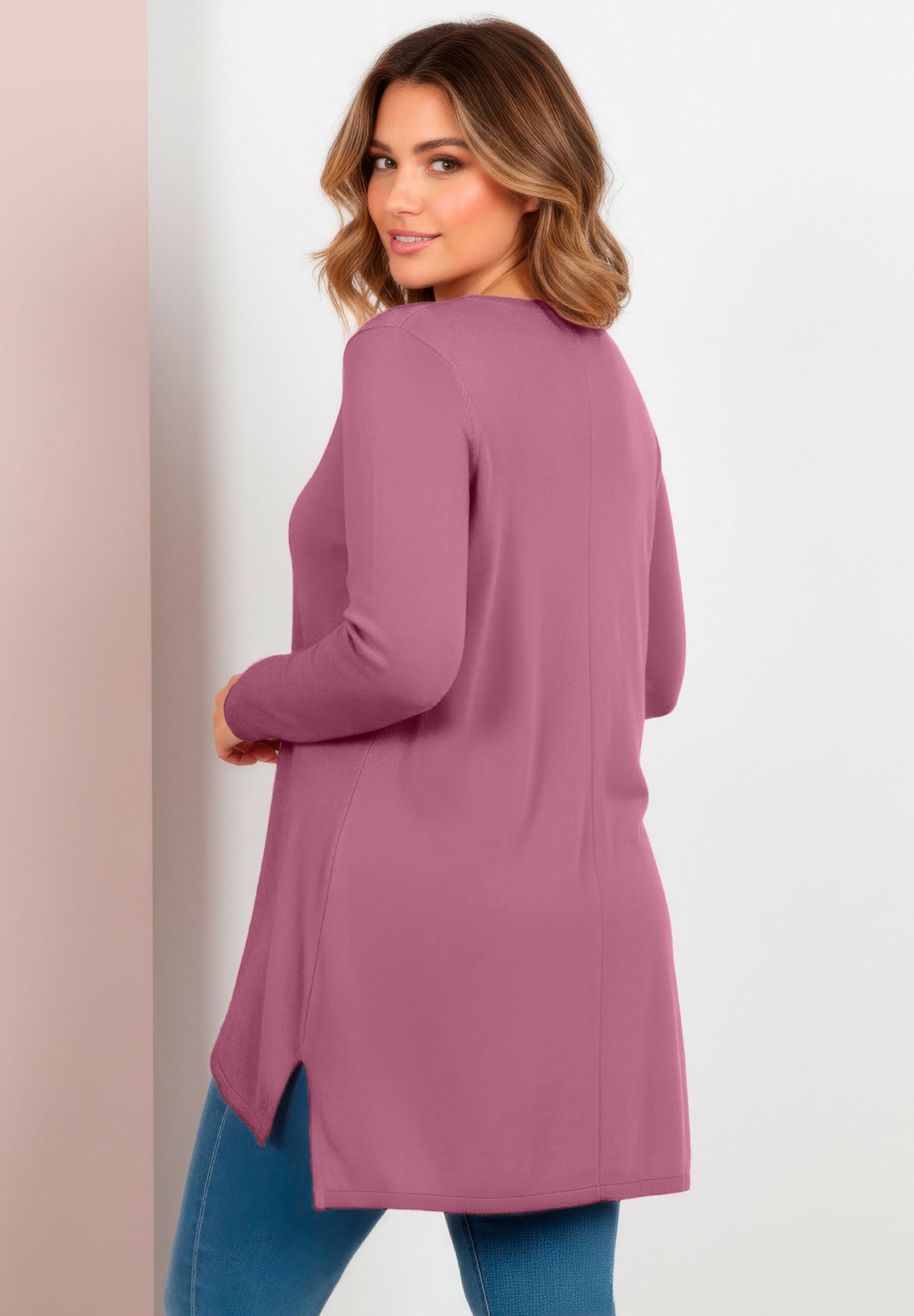 V-Neck Tunic Sweater image number 2