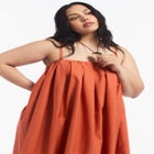 Pleated Poplin Maxi Dress image number null