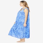 Long Tricot Knit Nightgown image number null