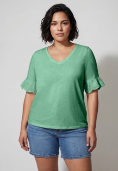Eyelet Trim Top