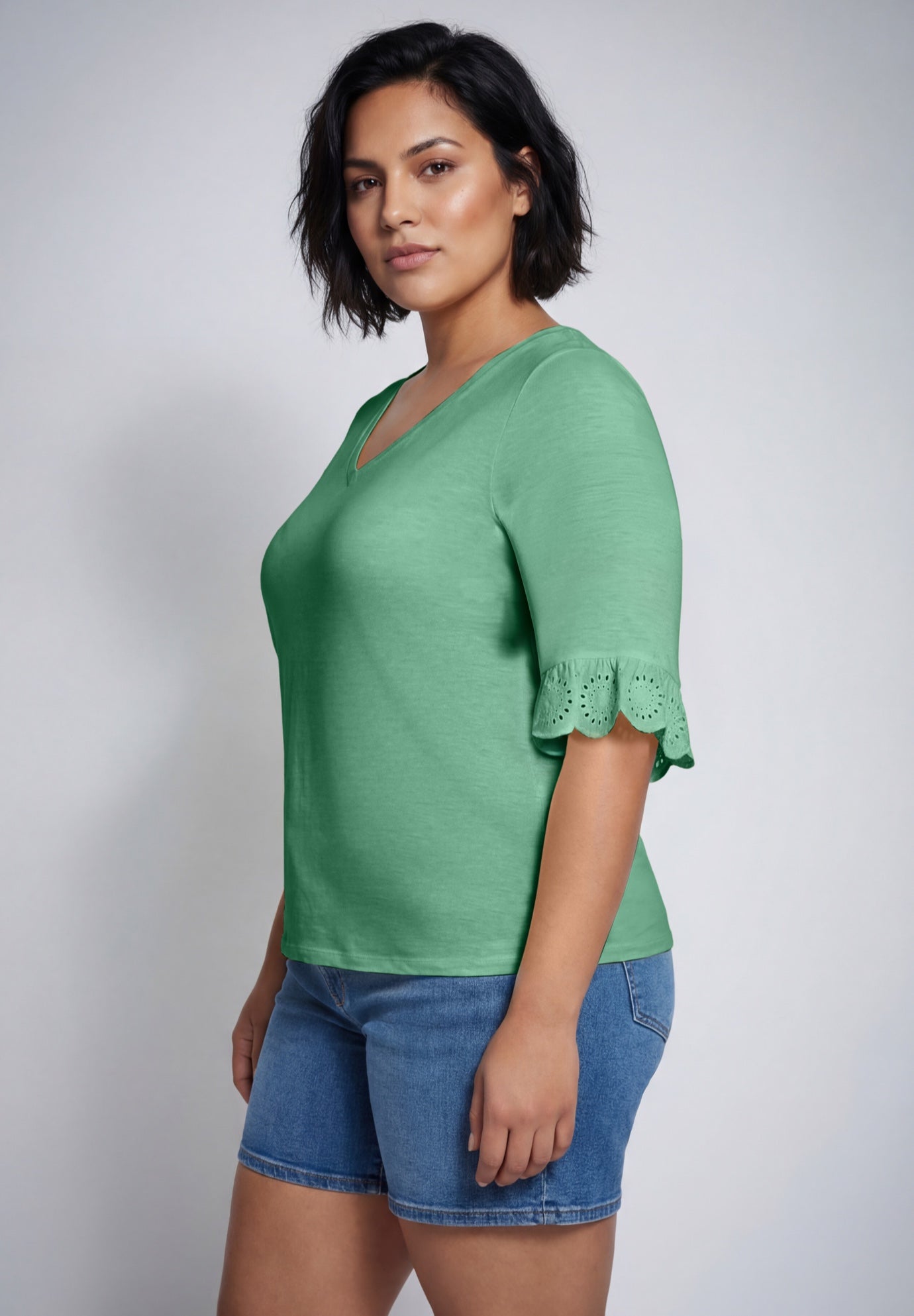 Eyelet Trim Top image number 2