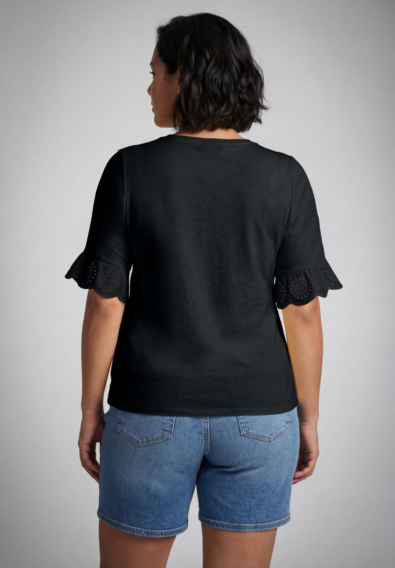 Eyelet Trim Top image number 1