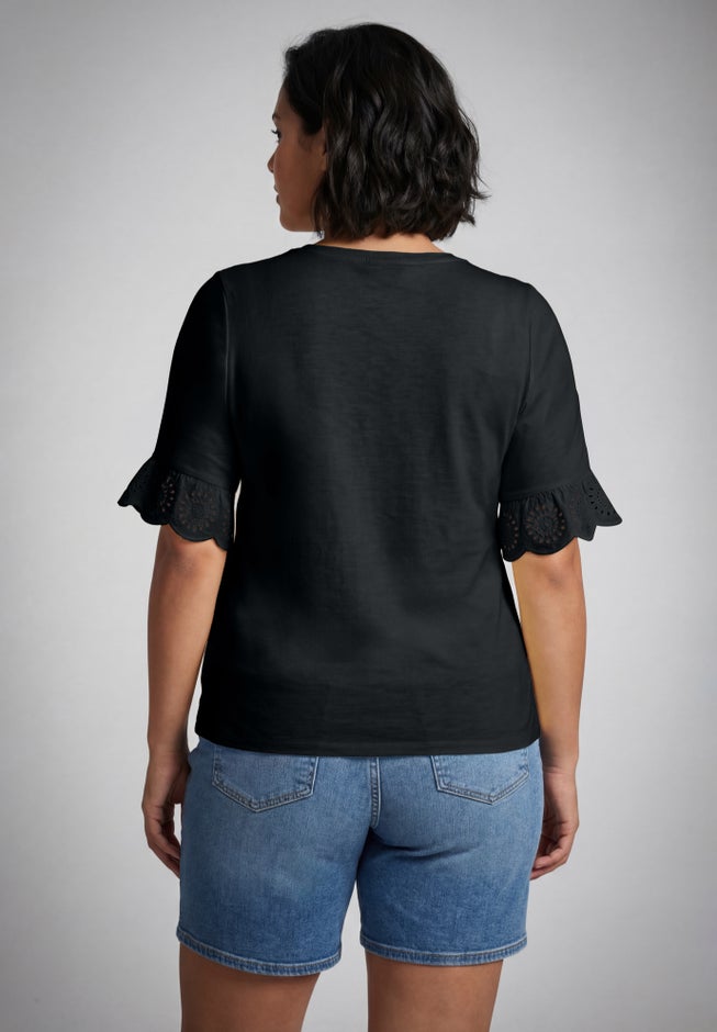 Eyelet Trim Top image number 1