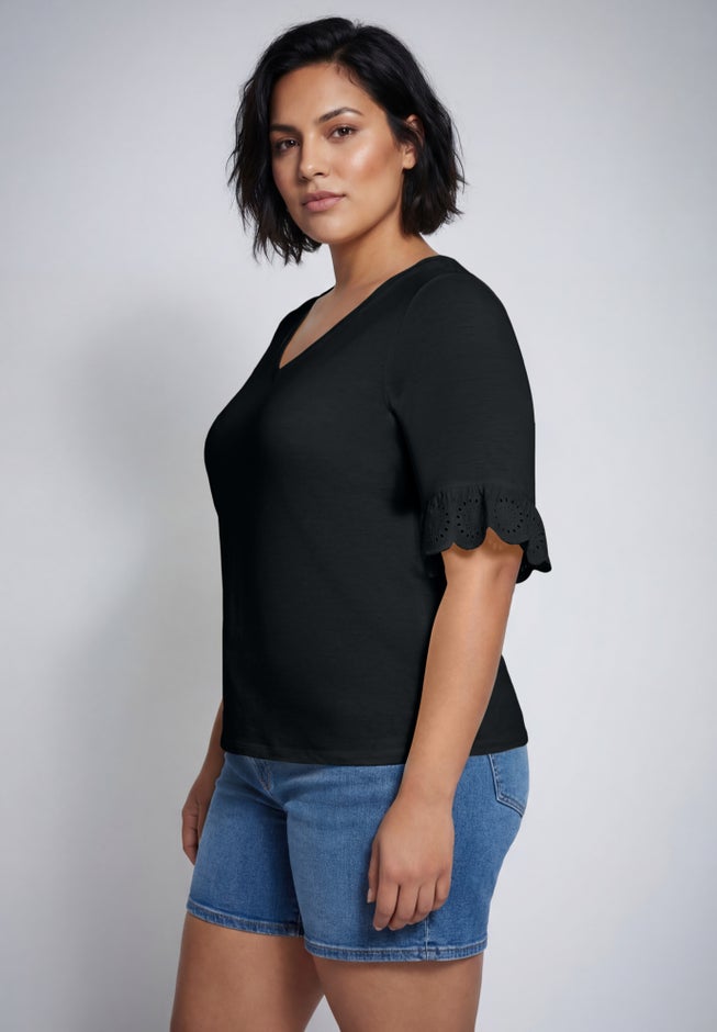 Eyelet Trim Top image number 2