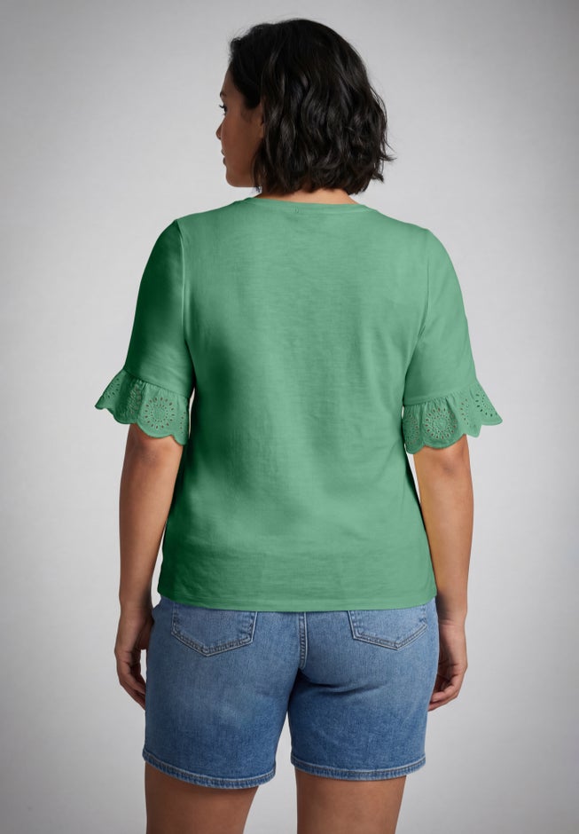 Eyelet Trim Top image number 1