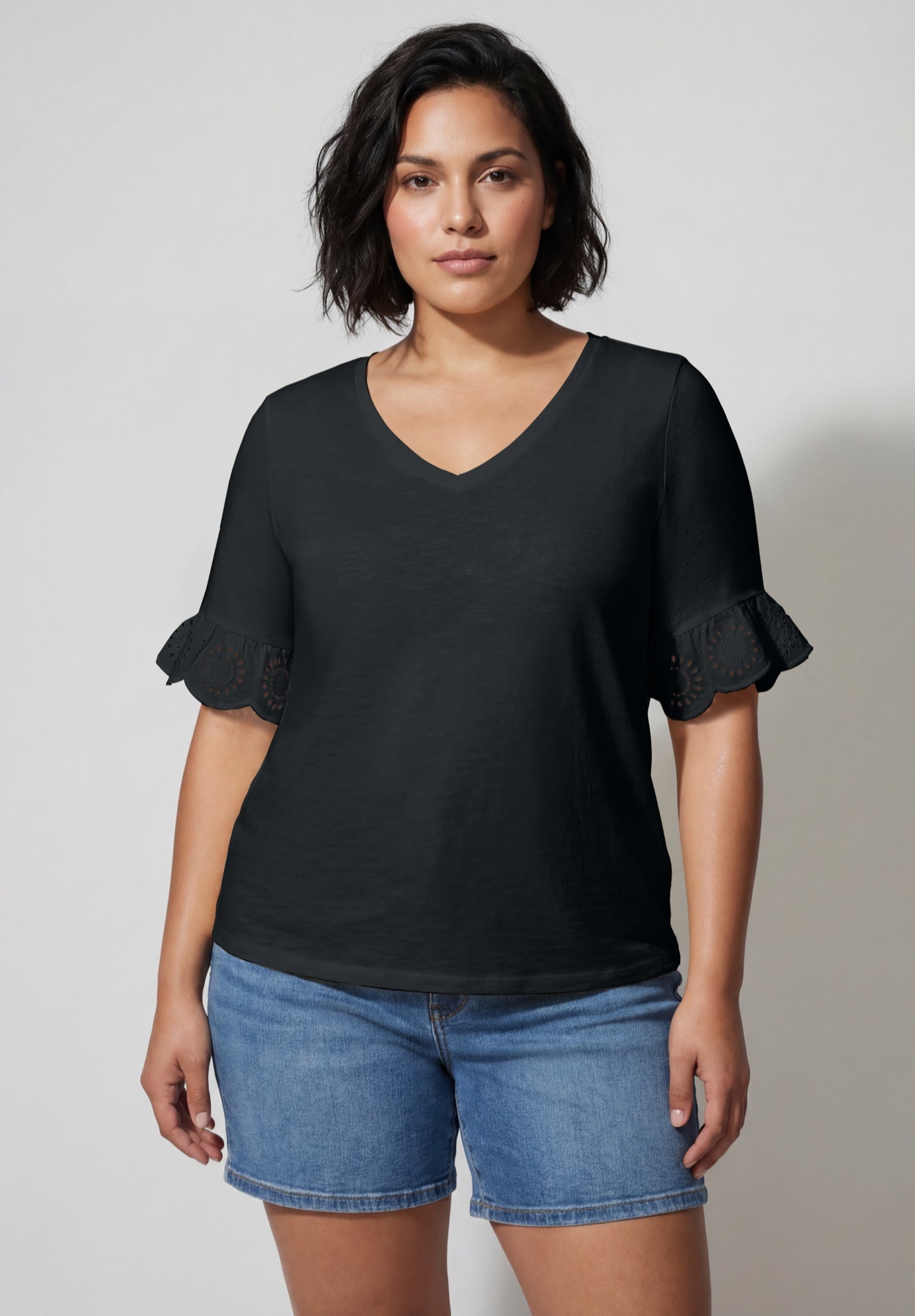 Eyelet Trim Top image number 0