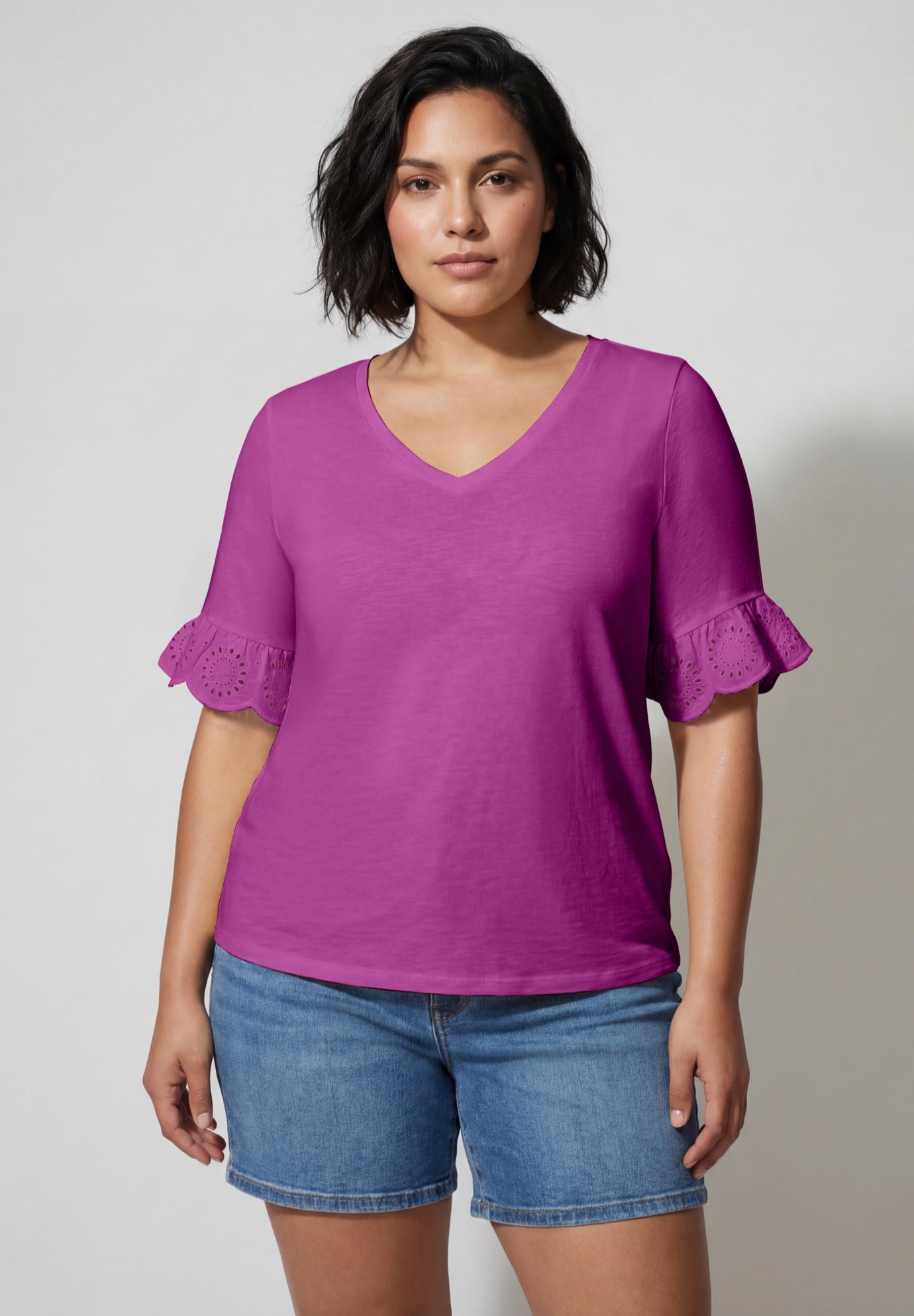 Eyelet Trim Top image number 0