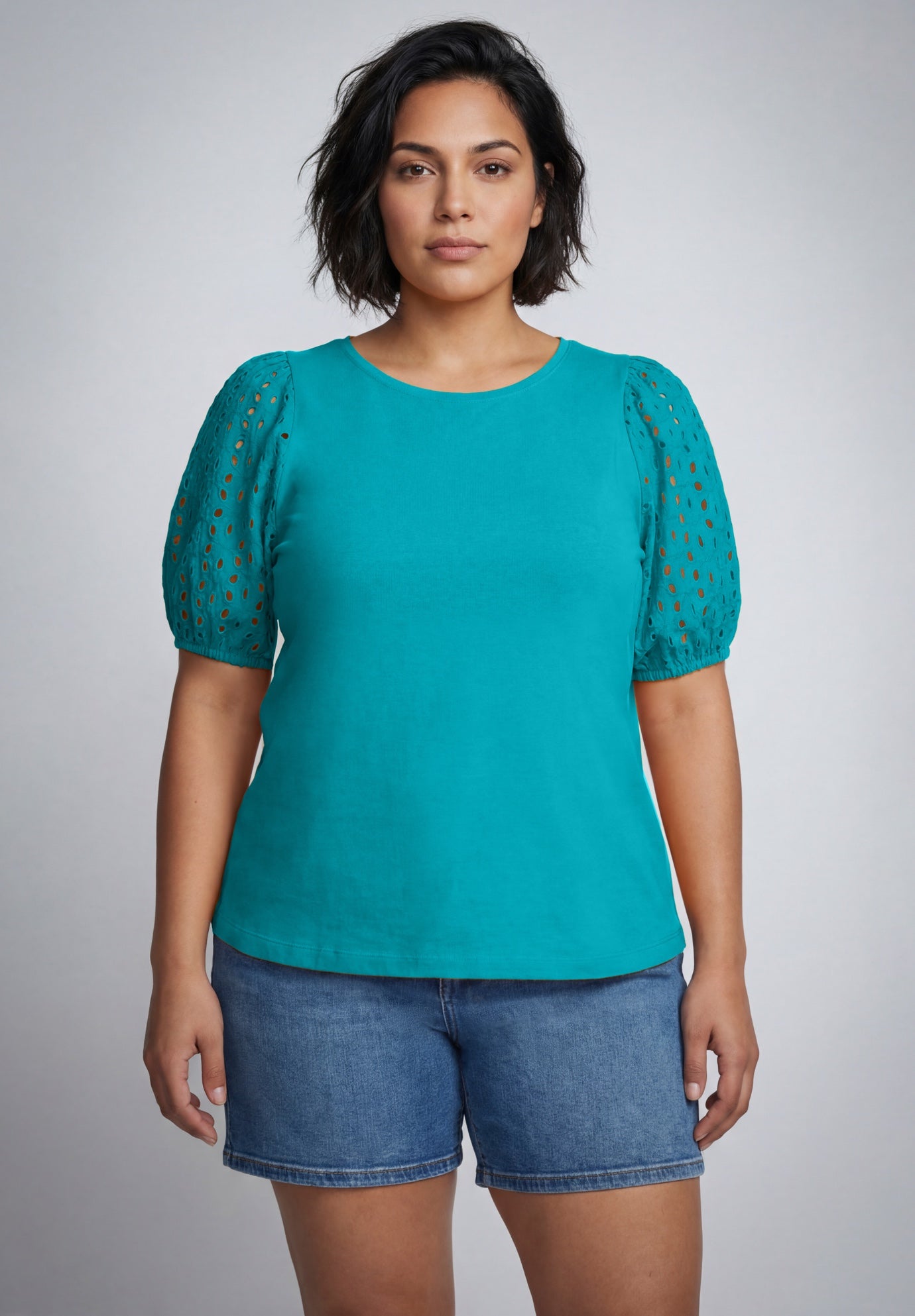 Eyelet Sleeve Tee image number 0