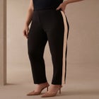 Stretch Knit Crepe Mock Neck Set image number 5